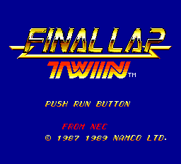 Final Lap Twin Title Screen